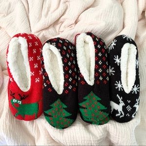 Sherpa christmas slippers